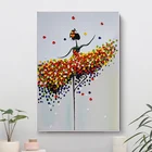 Настенная Абстрактная Картина на холсте красочная абстрактная танцующая девушка Холст принты для гостиной Куадрос домашний Декор без рамки