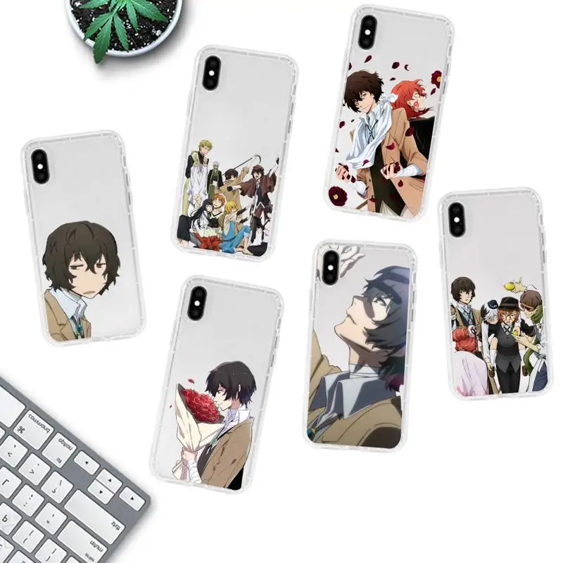 

Japan anime bungou stray dogs Dazai Osamu Phone Case for iPhone 11 12 13 mini pro XS MAX 8 7 6 6S Plus X 5S SE 2020 XR clear
