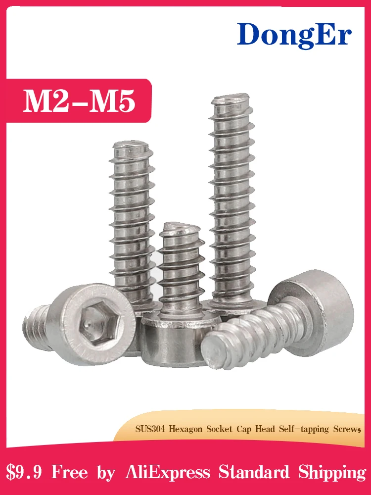 M2 M2.6 M3 M4 M5 304 Шестигранная головка из нержавеющей стали саморезы SS41 | Обустройство