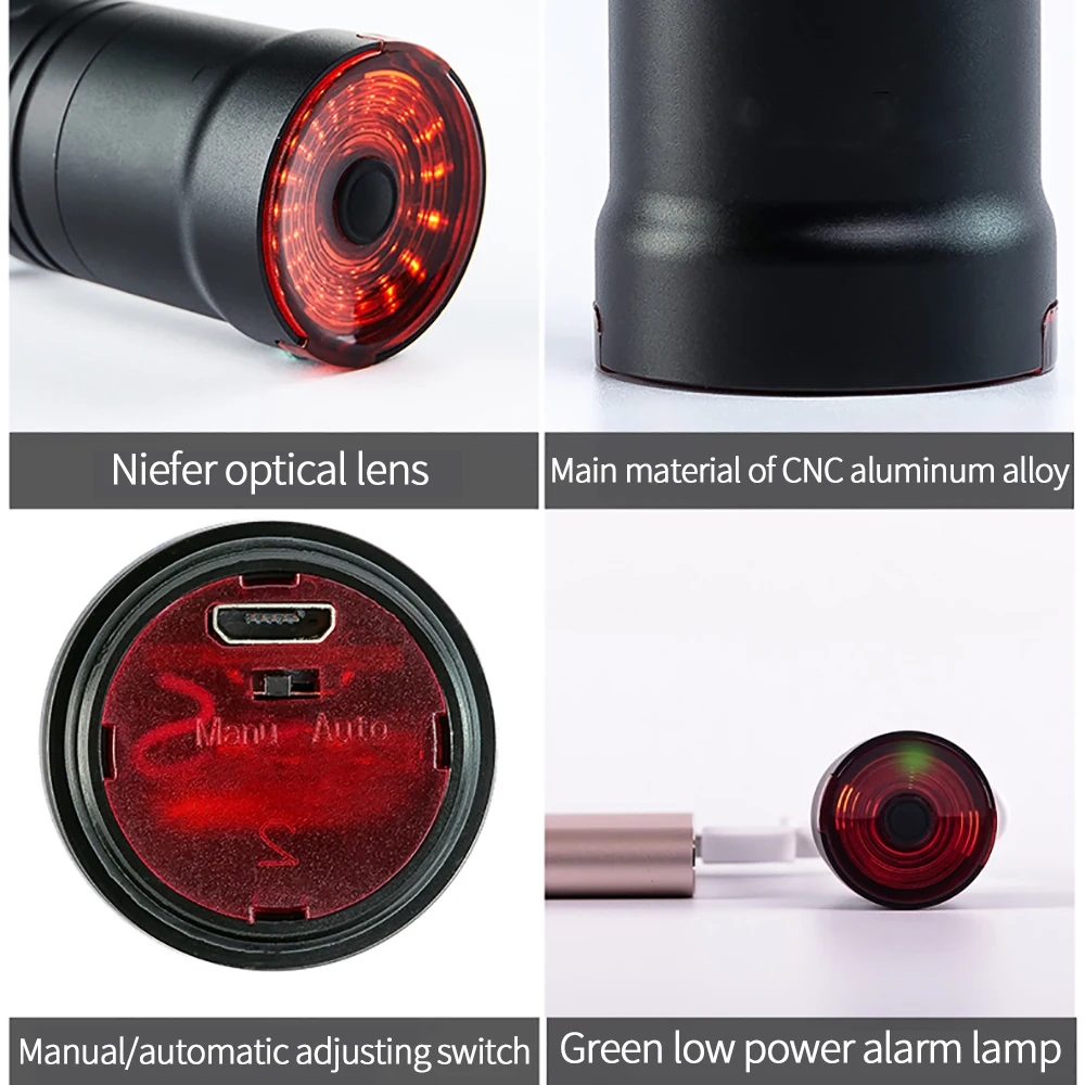 

Bicycle Lights Bike Seatpost Led Light Multi Lighting Modes Bicycle Light USB Charge Bike Mountains Smart Light Flash Rear Tail