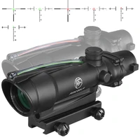 fire wolf acog 5x35 hunting tactical rifle scope green red dot reticle fiber optical sight spotting scope for rifle hunting