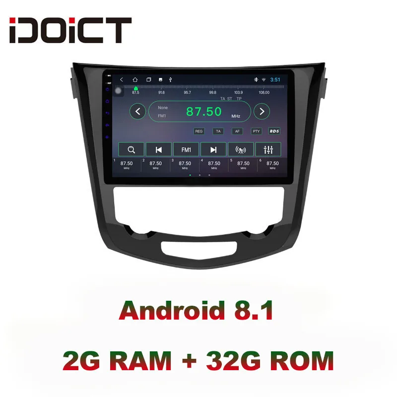IDOICT Android 8 1 IPS 2G + 32G 8-ядерный автомобильный DVD-плеер GPS-навигация Мультимедиа для