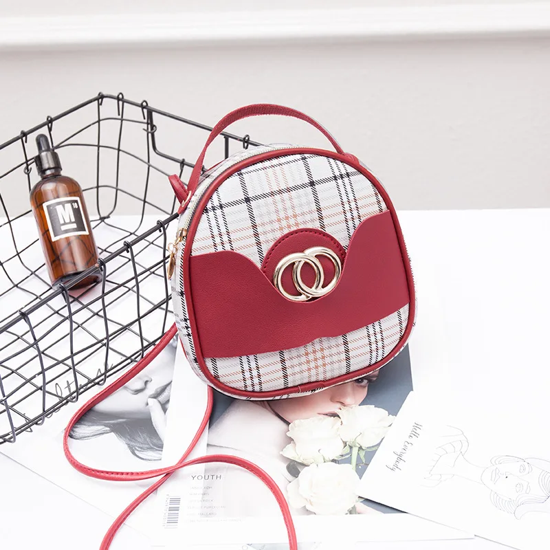 

2020 New Creative Contrast Wild Woman Small Backpack Trend Leisure Mobile Phone Bag Sweet Lady Backpack Mini Square Bag #20