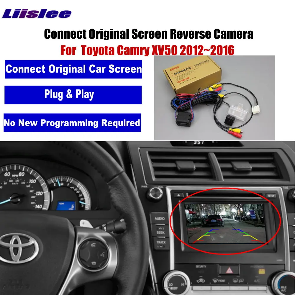 Автомобильная камера заднего вида для Toyota Camry XV50 2012 ~ 2016 CAMC HD RCA и совместимый