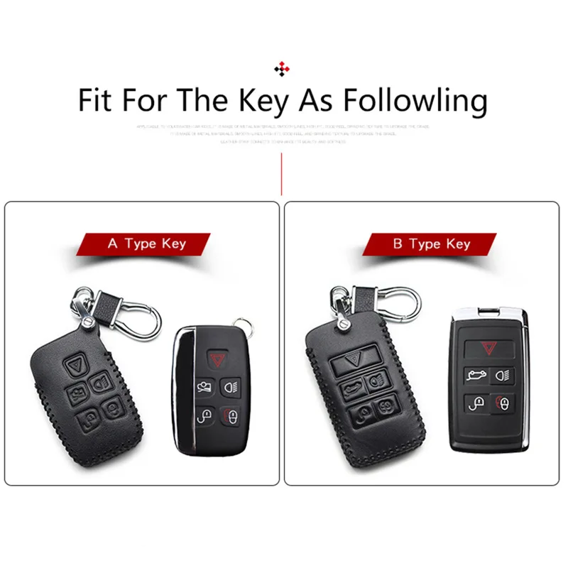 Genuine Leather Car Key Cover Case For Jaguar F Type XF XJ X XE Pace Land Rover Ring Protection Shell Accessories | Автомобили и