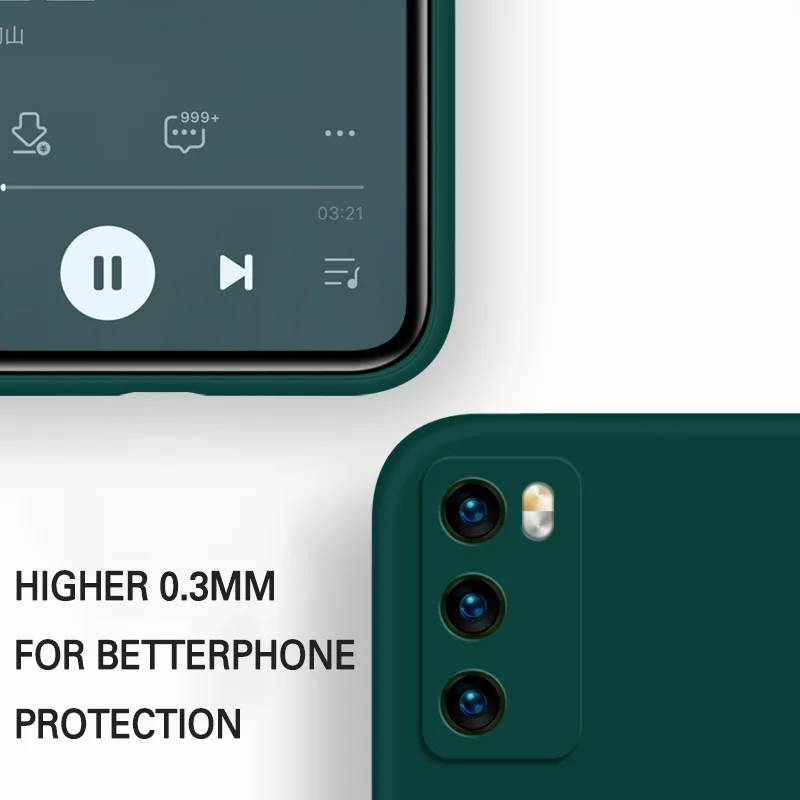 Чехол карамельного цвета для телефона Huawei P30 Lite P40 Pro жидкий силикон однотонный