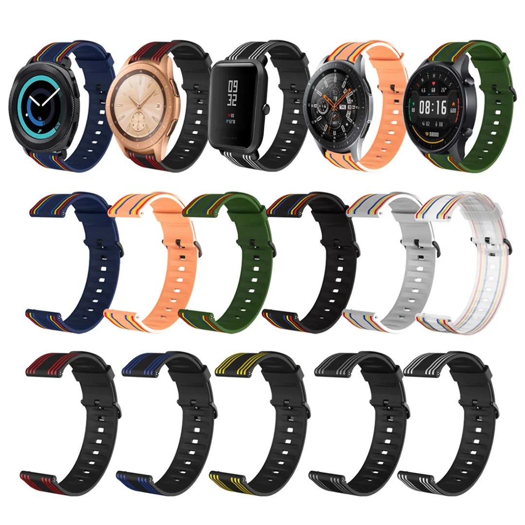 

Replace Silicone Band Strap For Samsung Galaxy Watch Multi Colors Design Fashion Watchbands Adjustable Sport Comfortable Strap