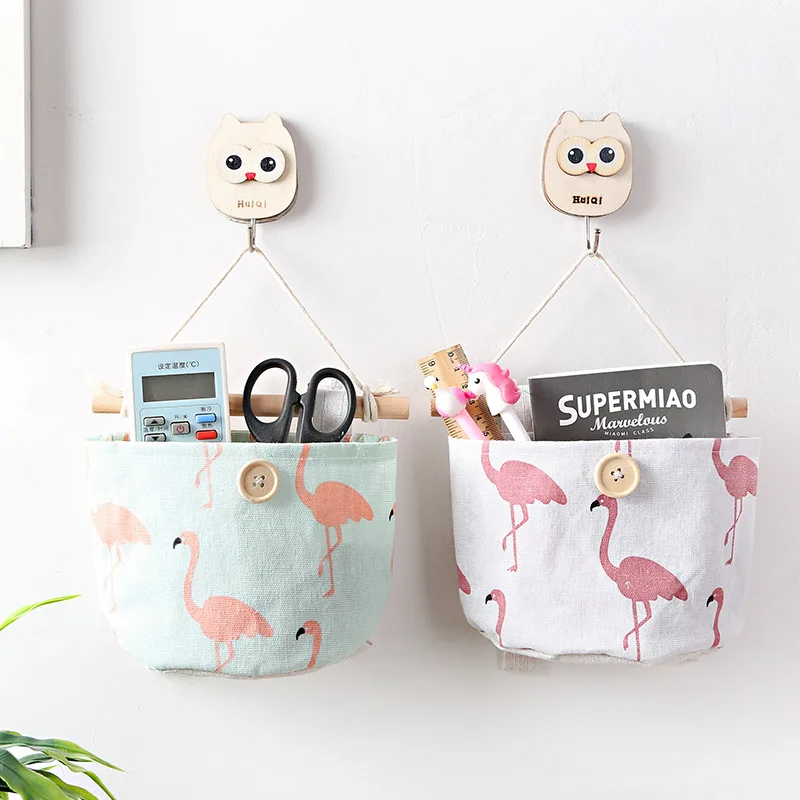 Милый Многофункциональный хлопковый льняной Фабричный шкаф висячая сумка