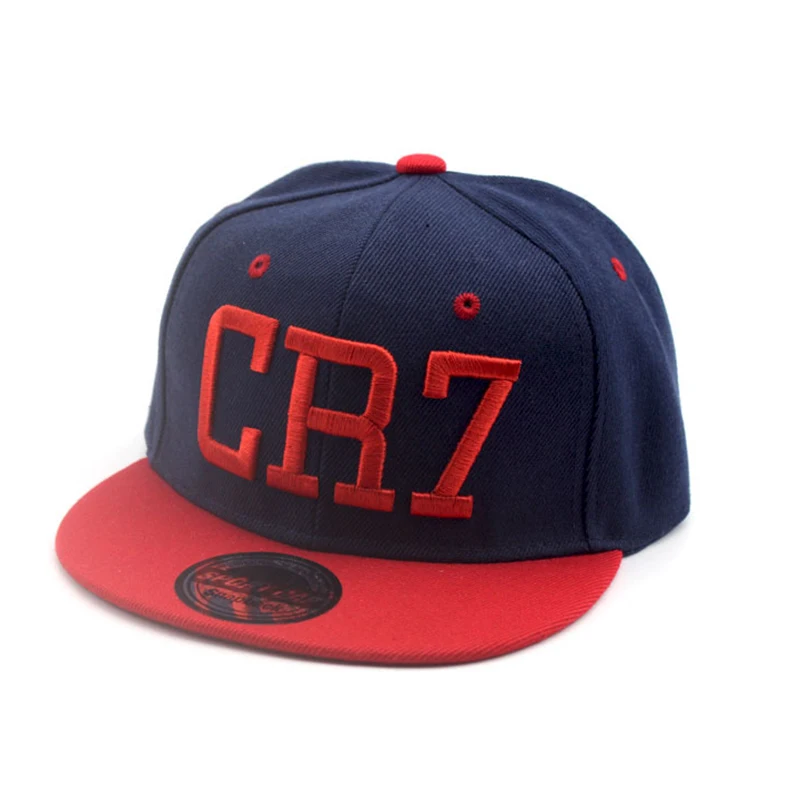 Новая корейская летняя весенняя детская бейсболка для мальчиков и девочек с детским заголовком хип-хоп солнечная шляпа с вышивкой букв CR7 детская кепка с застежкой на кнопке.