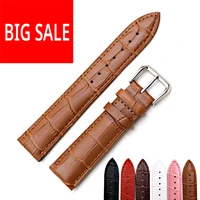 carlywet 12 14 16 18 20 22 24mm red real calf leather classic alligator grain watch band strap for diesel rolex tudor seiko iwc