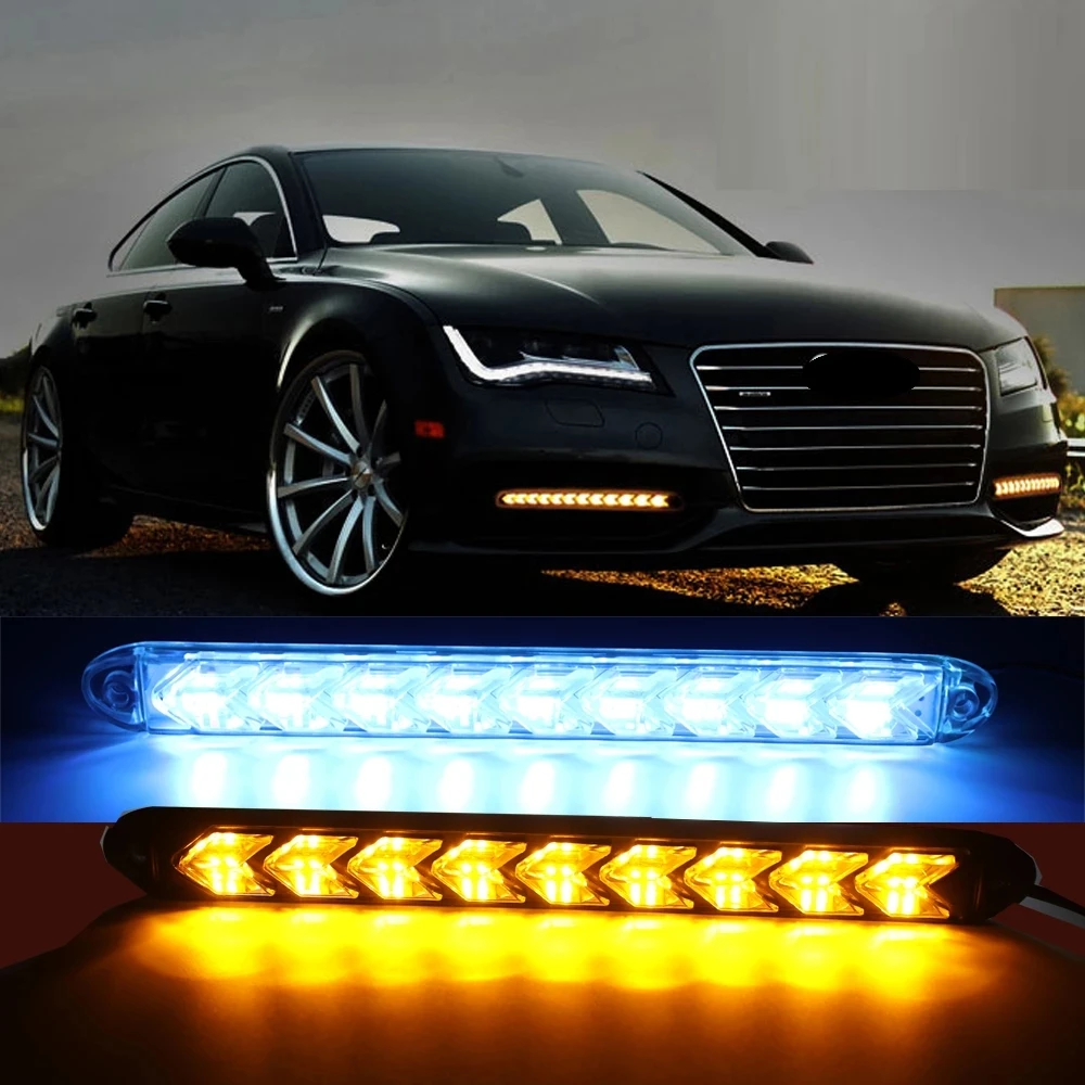 Светодиодные дневные ходовые огни 2 шт. водонепроницаемые последовательного