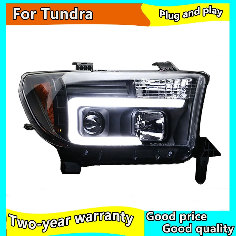 Передняя фара для Toyota Tundra 2007-2013 светодиодный ные фары Sequoia светодиодные bi- Xenon DRL