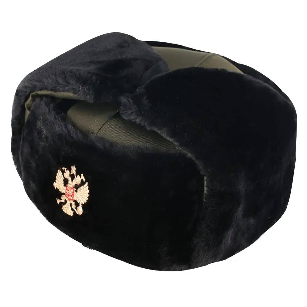 Женская шапка с ушками Double Eagle Советская армейская Военная значок норковая
