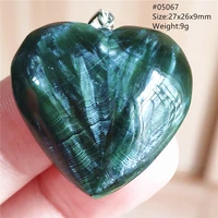 genuine natural green seraphinite gemstone pendant women men heart love seraphinite crystal gemstone necklace aaaaa