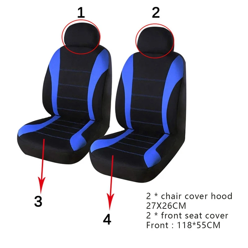 9 шт. Чехлы для передних сидений автомобиля подушка безопасности переднего готов