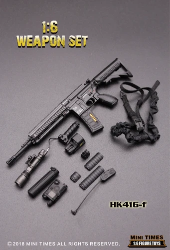 HK416F 1/6 весы мини-игрушки 1/6 HK416 серии M4 винтовка оружие Модель игрушки для 1" фигурки аксессуары коллекции игрушки - Цвет: HK416F