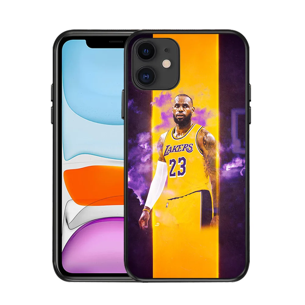 

Iphone 11 cases for iPhone 12 11 Pro X 7 6 5 6S 8 Plus XR XS Max SE basketball star James LeBron James phone case