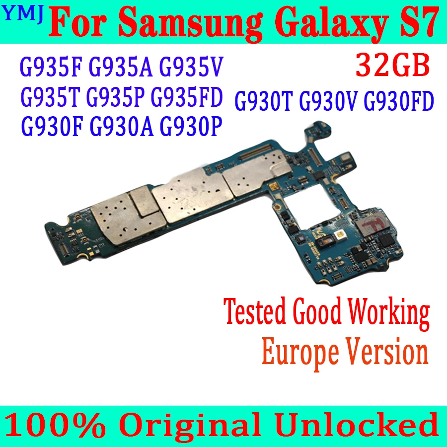 Материнская плата 32 ГБ для Samsung Galaxy S7 edge G935F G935FD G930F G930FD G930V G930T 100% оригинальная