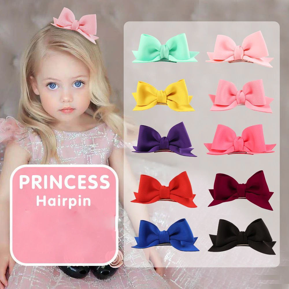 

36pc/lot Hair Accessories 4.5" Kids Puff Hair Bows with Clips,Baby Girls Double Layer Bow Hair Clips Hairpins Handmade Barrettes