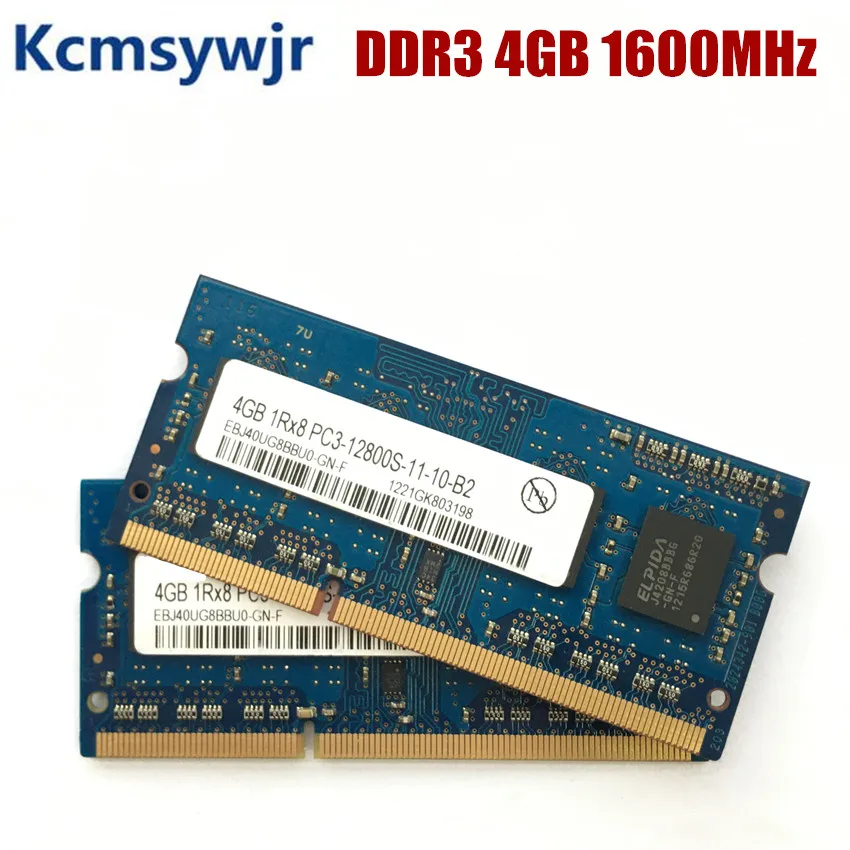 Чипсет ELPIDA 4 Гб 1Rx8 PC3 PC3L 12800S DDR3 1600 МГц память для ноутбука модуль ОЗУ