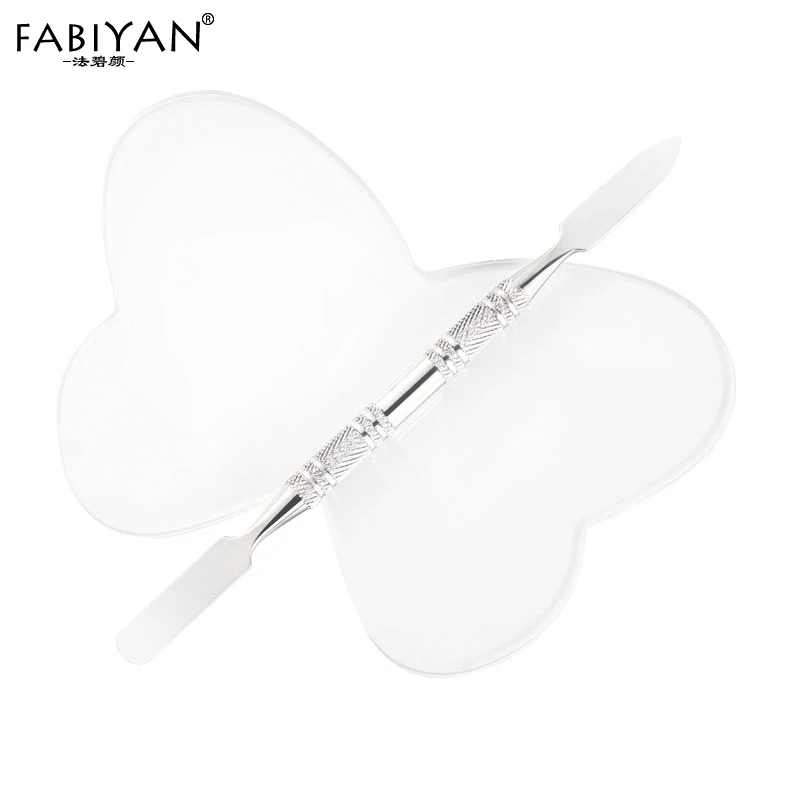 Набор акриловая палитра шпатель из нержавеющей стали стержень крем для макияжа