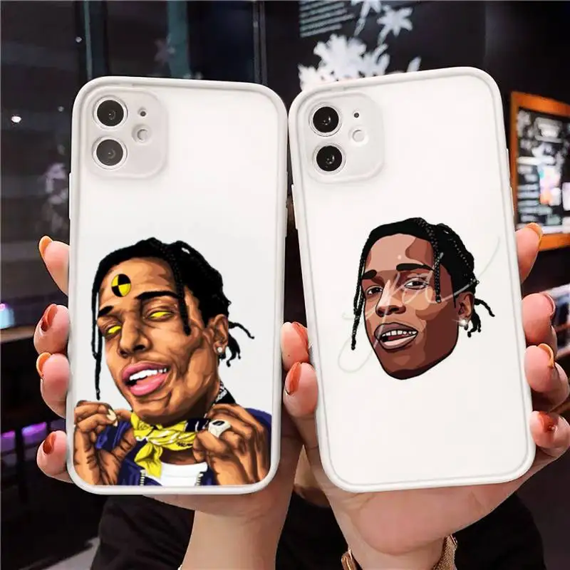 

ASAP Mob Asap Rocky Rapper Phone Cases Matte Transparent for iPhone 7 8 11 12 s mini pro X XS XR MAX Plus cover funda