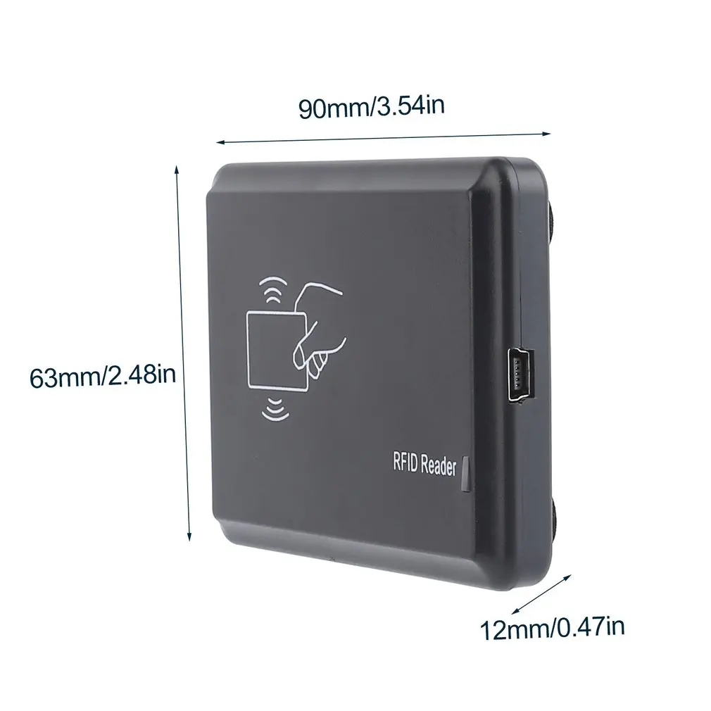 

USB 125Khz RFID EM4305 T5567 Card Reader Programmer + 5 ID Key Buckles + 5 ID Cards