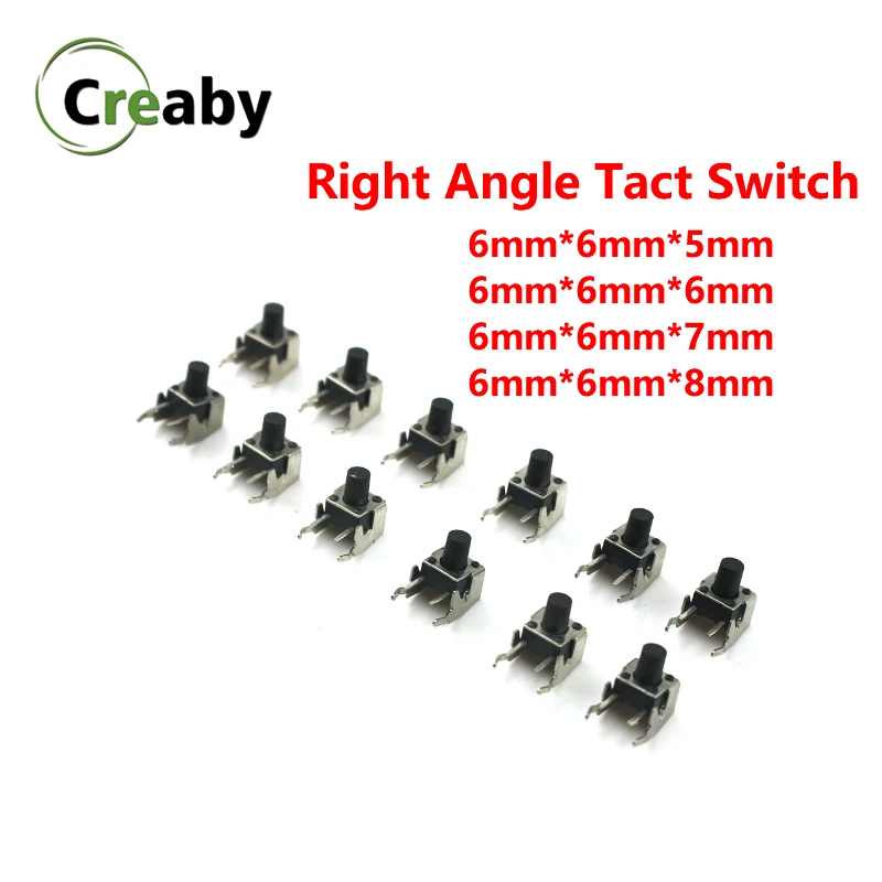 Такт переключатель PCB мгновенный тактильный такт кнопочный под прямым углом с