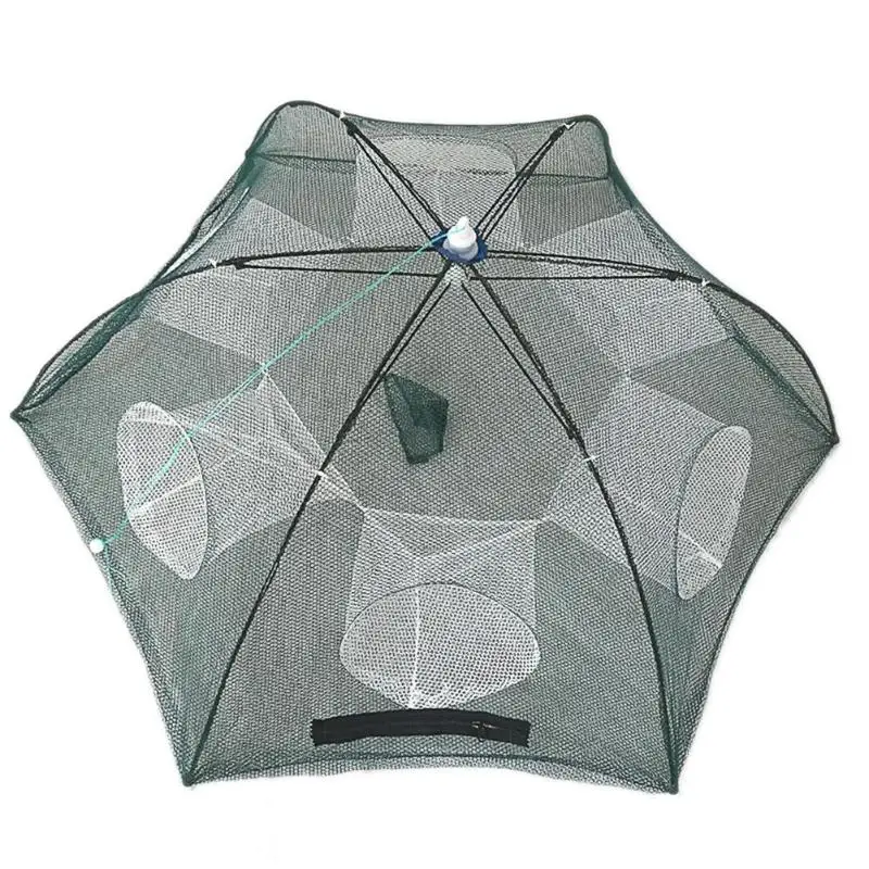 

4-20 Holes Automatic Fishing Net Nylon Foldable Catch Fish Trap For Fishes Shrimp Minnows Crab Cast Mesh Fishing Net