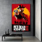 Картина Red Dead выкуп 2 постера HD Печать на холсте Современные картины фильмов для дома гостиной Декор Куадрос
