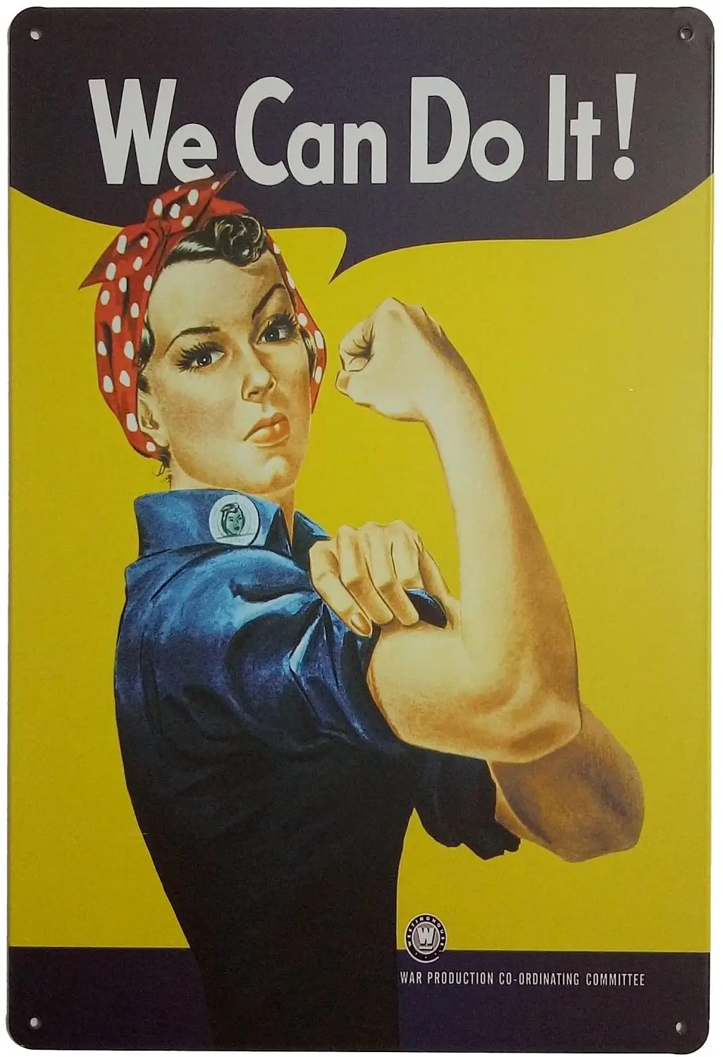 

Pin-up Girl We Can Do It Metal Retro Wall Decor Vintage Tin Signs 12" X 8" Inches