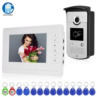 rfid video door intercom entry system kit wired video doorbell phone ir camera waterproof call panel for home with 125khz tags