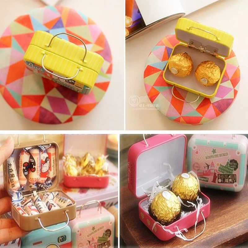 Чемодан Форма конфеты банка для хранения чая коробка свадебных сувениров