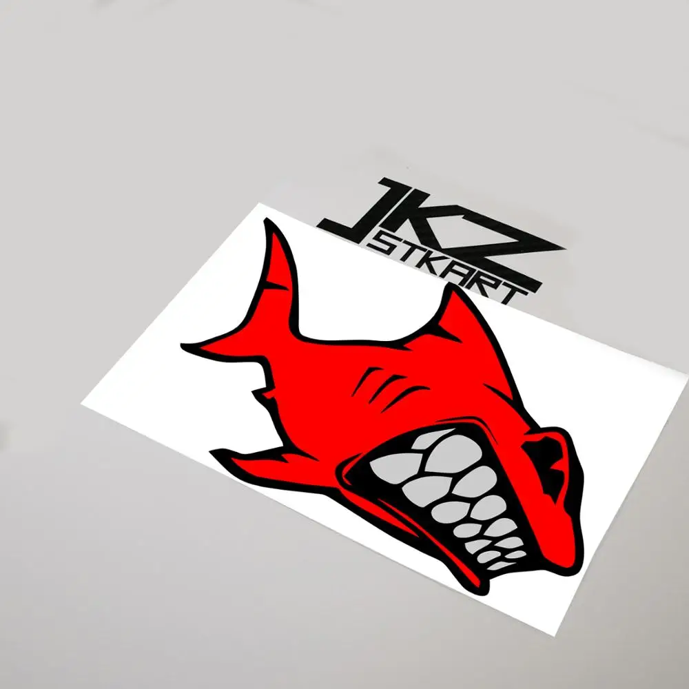 

Sticker Cartoon Angry Red Printed Die Cut Shark Vinyl Reflective Decal 150mmx105mm For Car Motorcycle ATV Laptop Outdoor