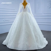 rsm67265 new style white pearl rhinestone lace bridal gown wedding dress v collar tube top shiny luxury skirt vestido boda 2021