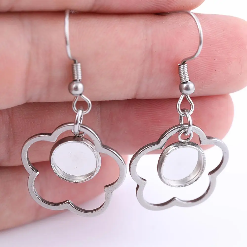10 шт. заготовки для сережек подвесок из нержавеющей стали|Ювелирная фурнитура и