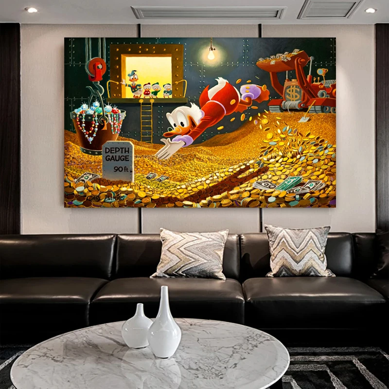 Мультяшный фильм Дональд Дак HD холст Декор для дома гостиной спальни настенная