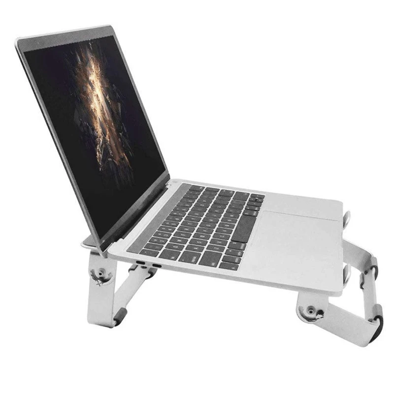 

Laptop Cooling Pad Bracket, Artificial Aluminum Adjustable Height Slip Laptop Stand for 14-17 Inch Laptop