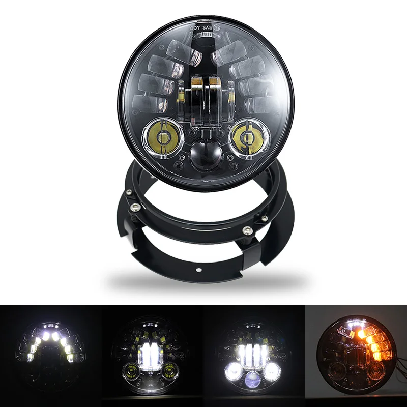 Светодиодный мотоциклетный Головной фонарь 5 75 дюйма дальний и ближний свет