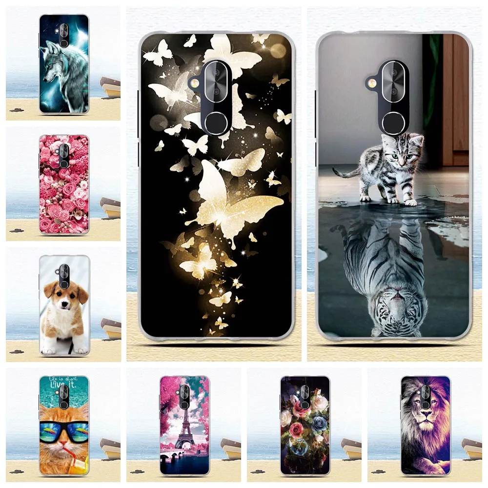 Мягкий Силиконовый ТПУ чехол с красочным рисунком для Alcatel 7 6062W телефона