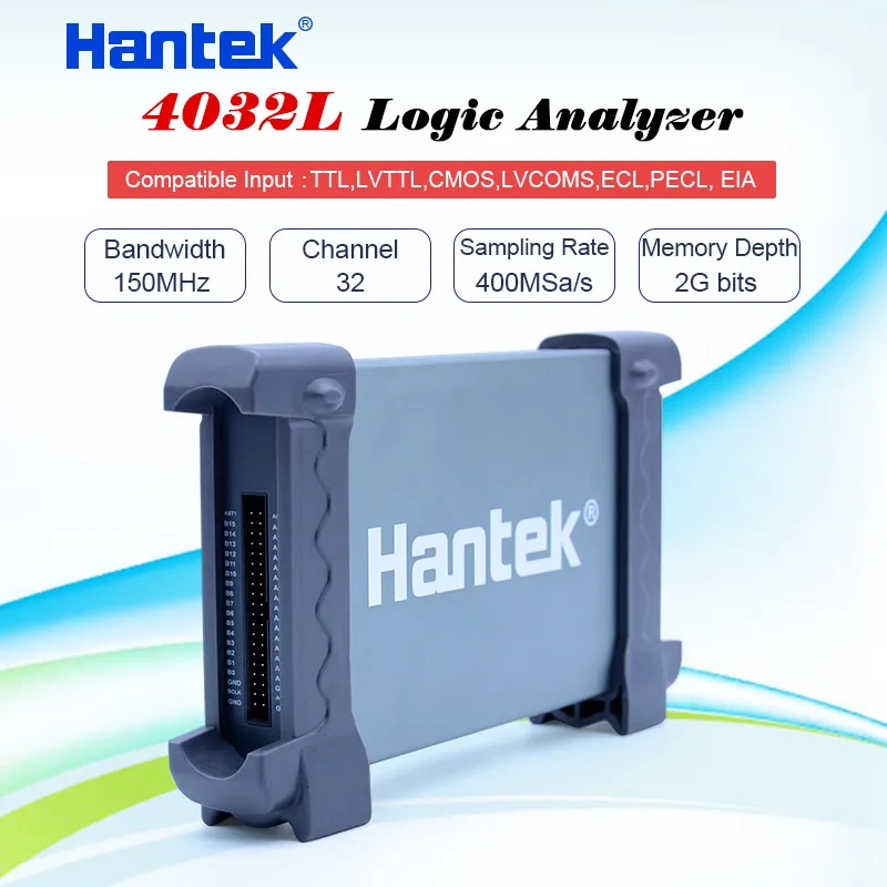 Hantek 4032L логический анализатор 32 канала USB Портативный Осциллограф 2G глубина