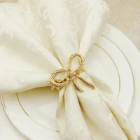 12pcslot butterfly bow tie napkin ring alloy napkin ring wedding hotel tableware napkin buckle desktop decoration