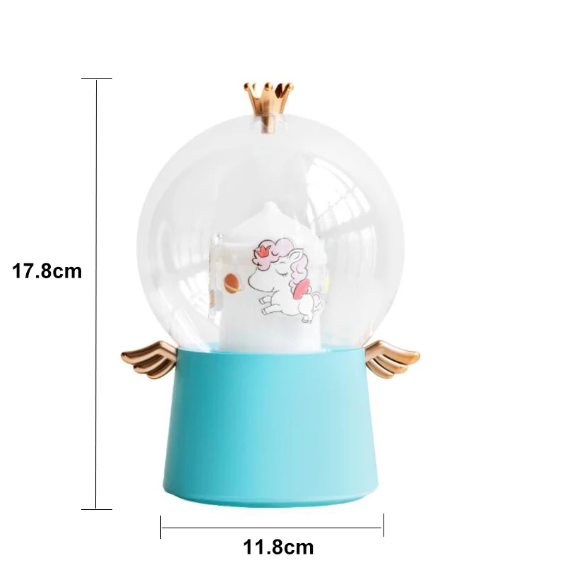

Creative Colorful Atmosphere Light Children LED Night Light Carousel Music Box Angel Night Light Bedroom Decoration Table Lamp