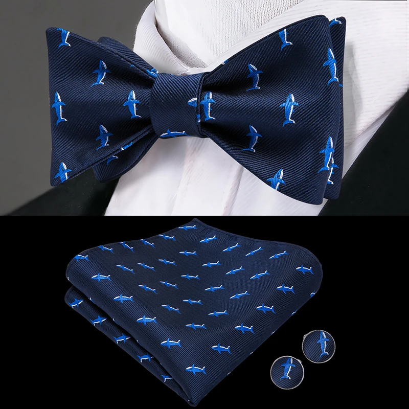 LH-2011 Hi-Tie шелковый галстук-бабочка мужской галстук бабочка роскошный золотой цветок бабочка Карманный платок Hanky запонки набор коричневый розовый синий галстук-бабочка - Цвет: LH-2011