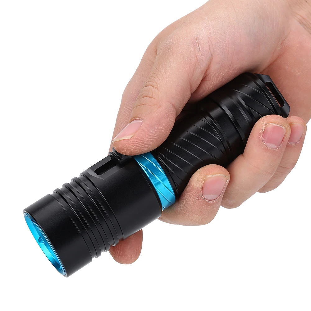 

50m Outdoor Underwater Portable LED Torch Aluminium Alloy Waterproof Flahlight Lamp Camping Light 5 Switch Modes Waterproof Lamp