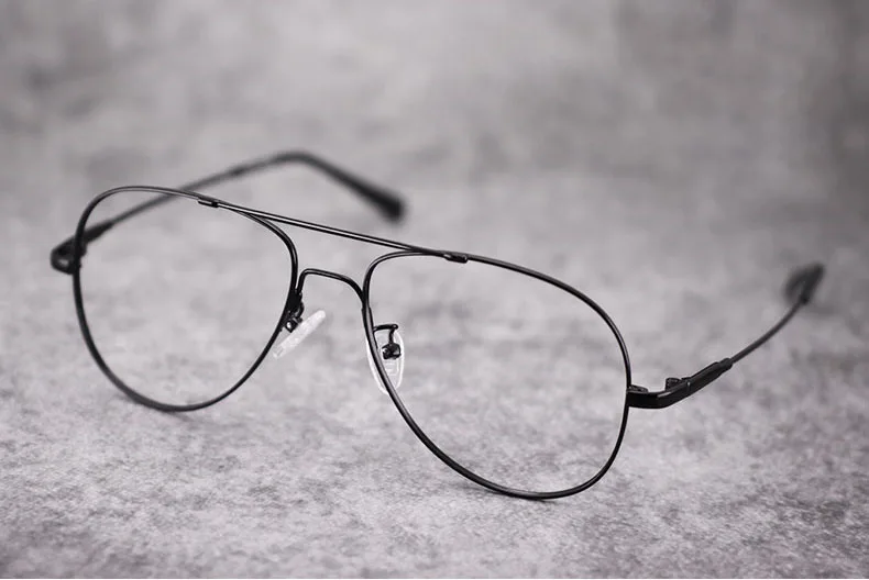 Vazrobe Memory Aviation Eyeglasses Frame Men Women Vintage Glasses for Man Spectacles Prescription Myopia Diopter Eyeglass 9g