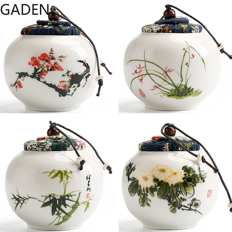 

Керамическая герметичная банка для хранения в японском стиле, домашний ящик для хранения, украшение для гостиной, журнального столика, настольные украшения