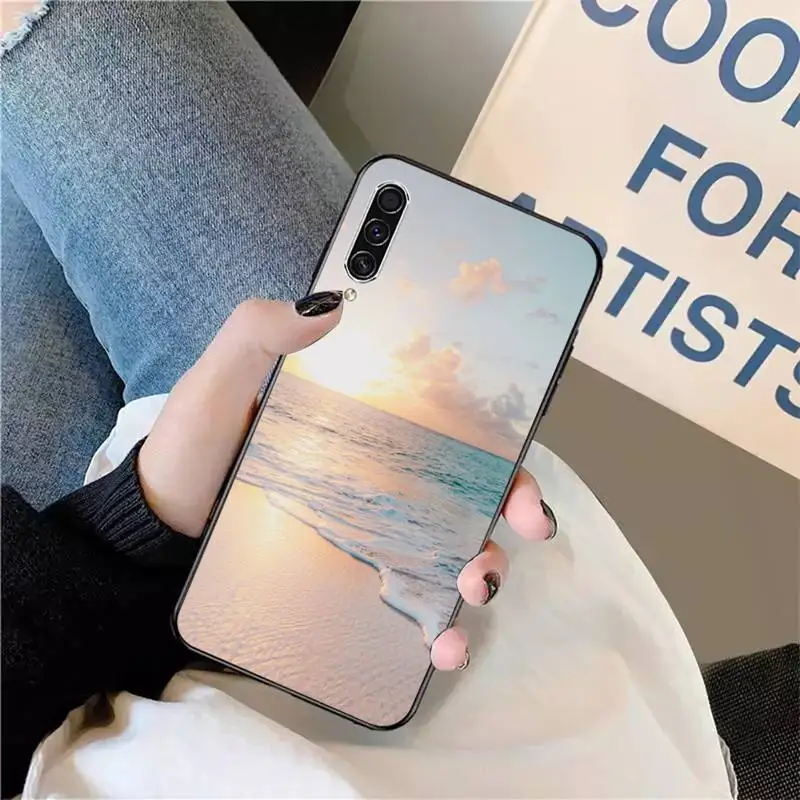 

Floral sunset summer beach Sea Phone Case For Samsung galaxy S 9 10 20 A 10 21 30 31 40 50 51 71 s note 20 j 4 2018 plus