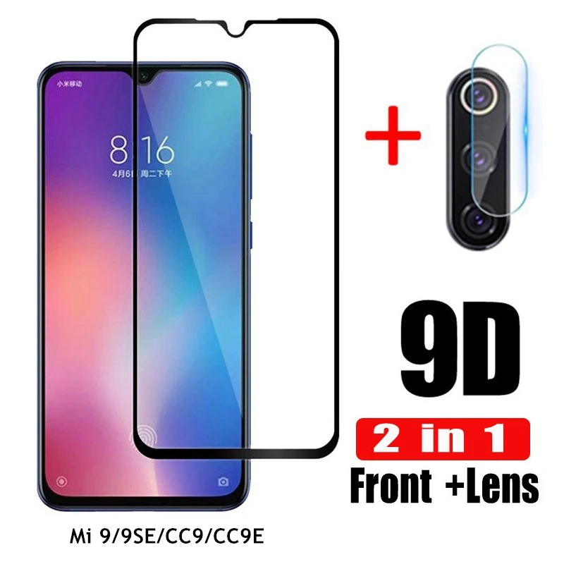 Защитное стекло 2 в 1 для Xiaomi mi 9 se защитная пленка экрана cc9 CC9e объектива камеры |