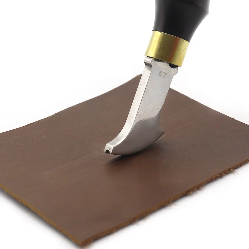 

New High Quality Leather Edge Creaser Stainless Steel Blade+Ebony Blackwood Handle Marking Edge Decorate Line Tool Leathercraft